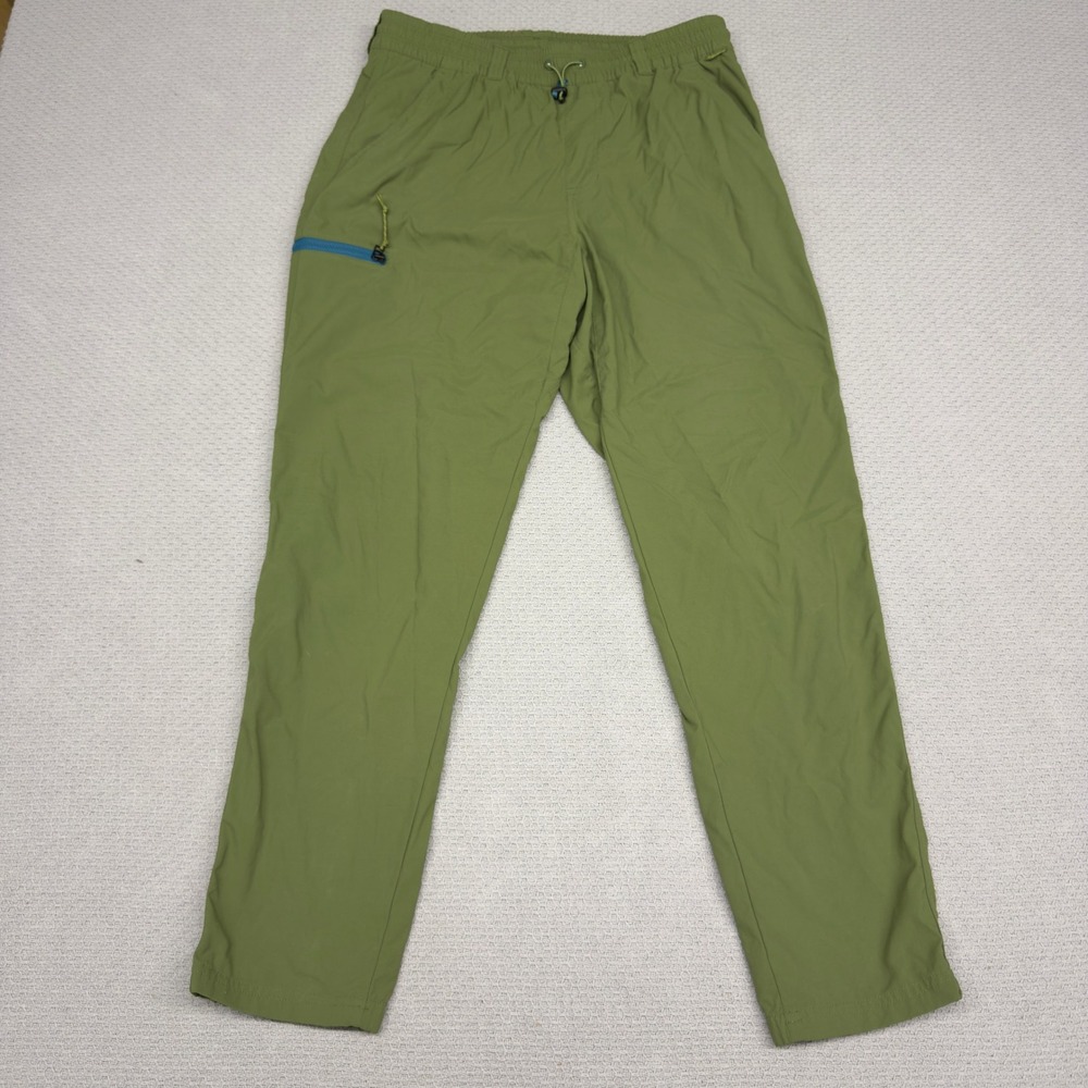 REI Joggers Mens Medium Green Nylon Cargo Tapered Lightweight Hiking Pants